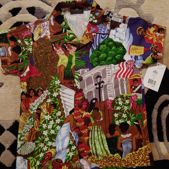 Iolani boy's Aloha shirt Kamehameha vintage print BABY LUAU - Picture 9 of 16